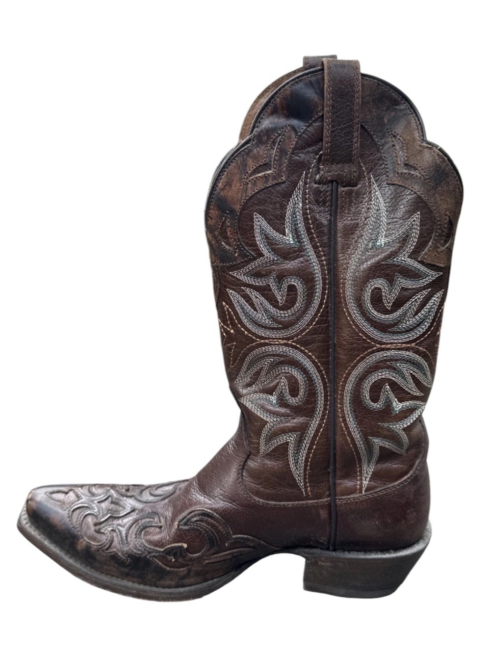 Ariat Sterling Western Turquoise Snip Toe Leather Boots Women’s